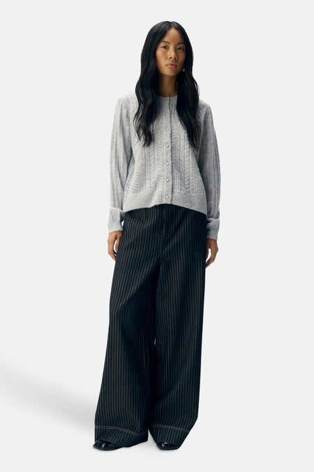OBJFLORA RE LS KNIT BUTTON CARDIGAN NOOS