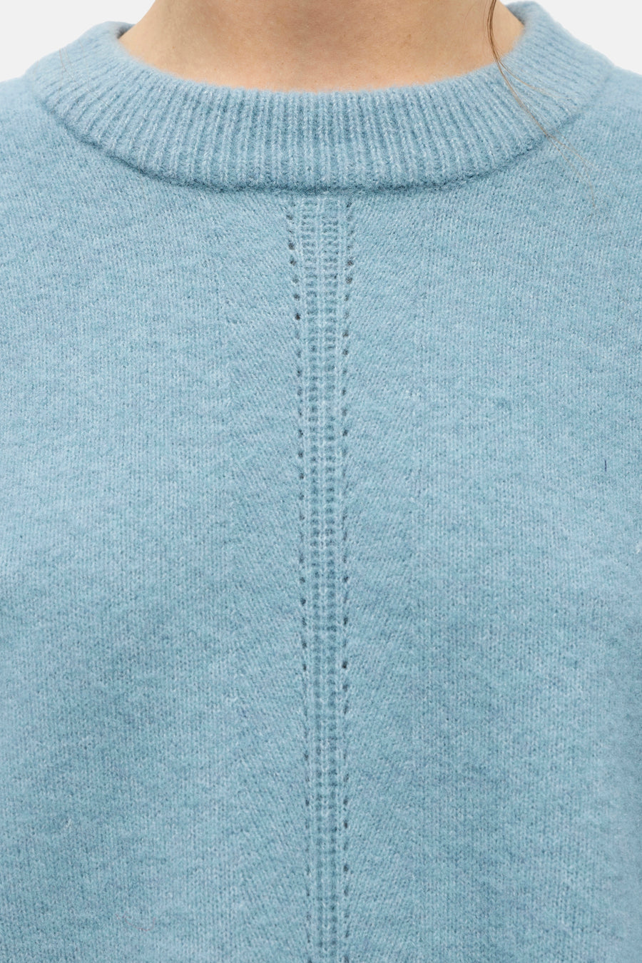 Trui met ronde hals blauw - OBJECT