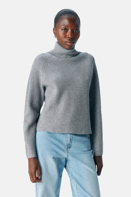 OBJVIOLA LS LO ROLLNECK KNIT NOOS
