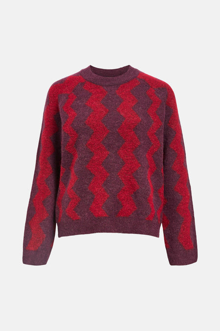 OBJDIANA LS RE O-NECK KNIT NOOS