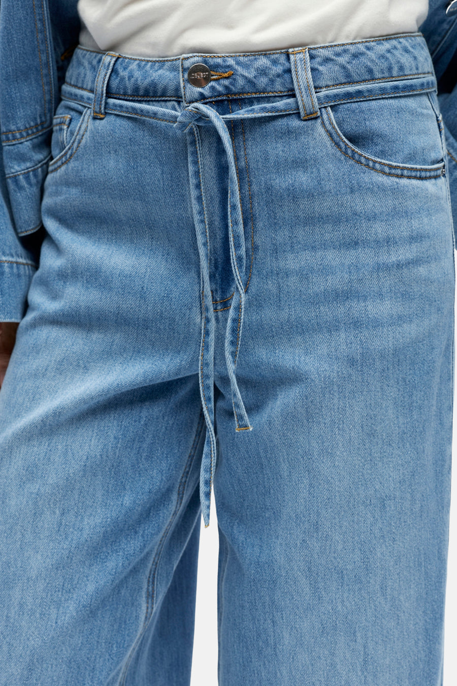 Jeans wide light blue denim - OBJECT - OBJECT - 4