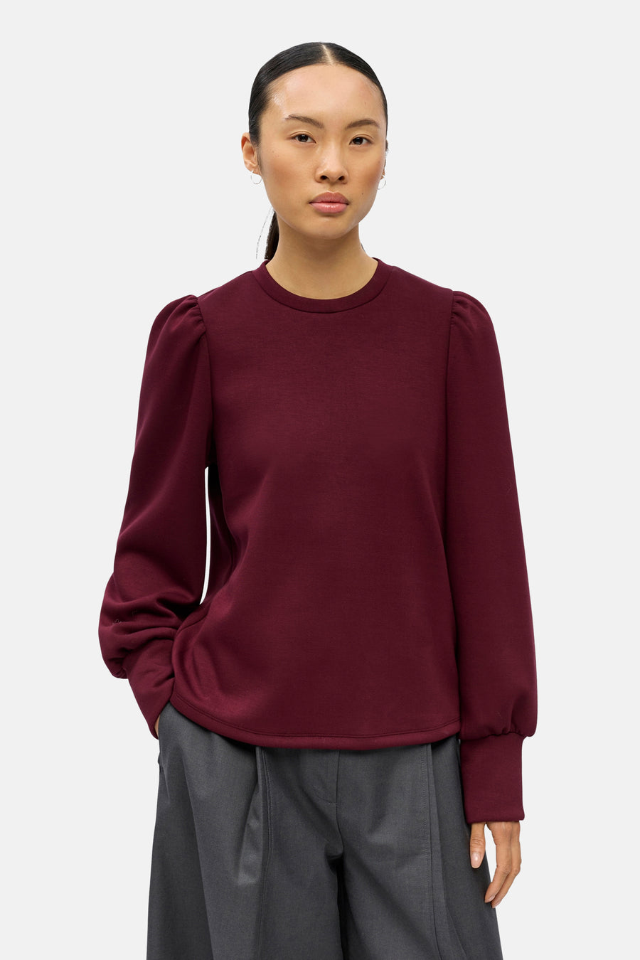 Sweater met ronde hals rood - OBJECT