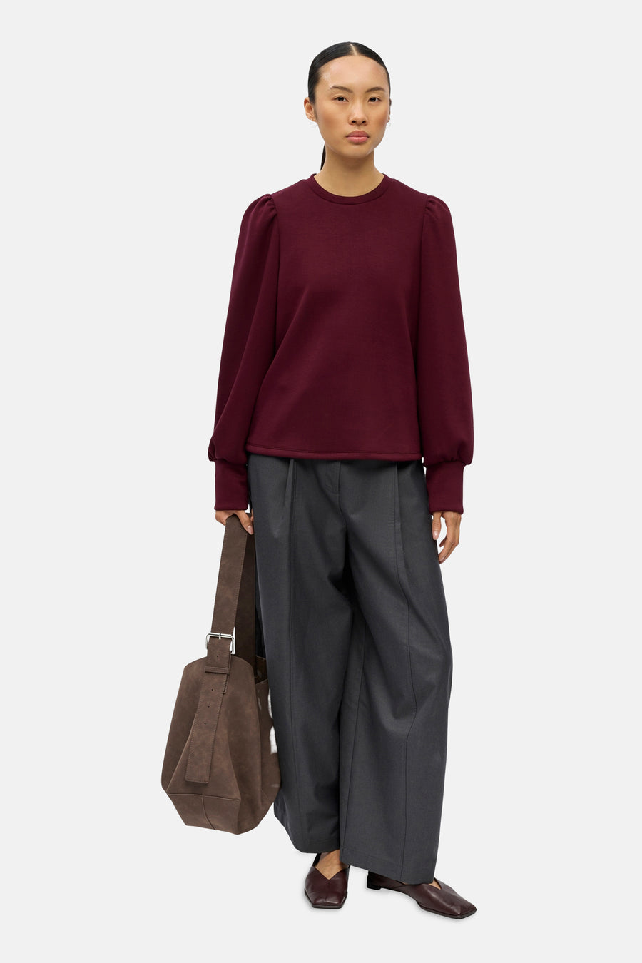 Sweater met ronde hals rood - OBJECT