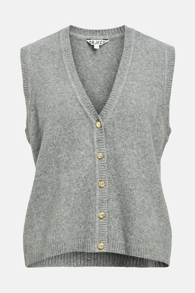 OBJIVONA S/L RE KNIT VEST 140