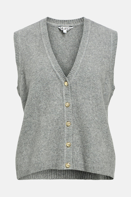 OBJIVONA S/L RE KNIT VEST 140