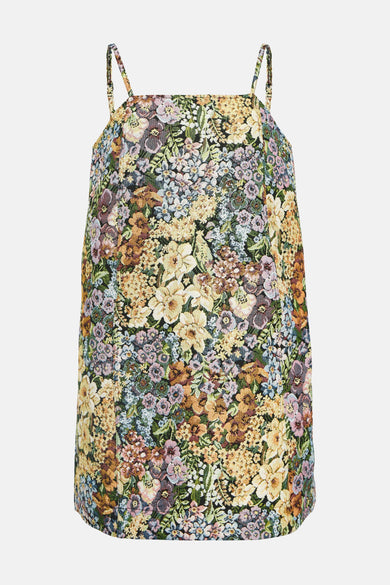 Robe multicolore Mouloze d'un motif unif fleur et des bandes de spaghetti.