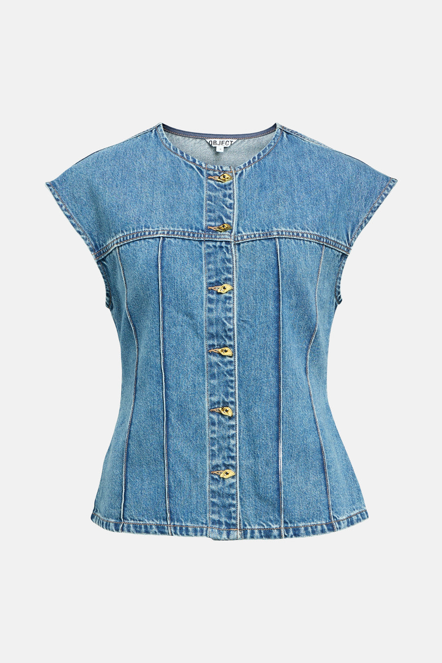 Hemd - mid blue denim - OBJECT - 5