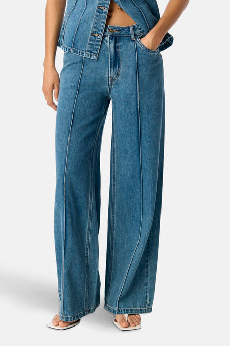 OBJMOJI DIVONA MW WIDE JEANS 140