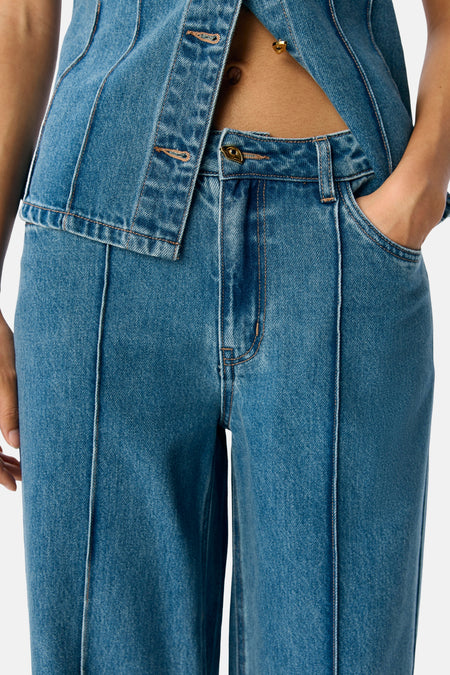 OBJMOJI DIVONA MW WIDE JEANS 140