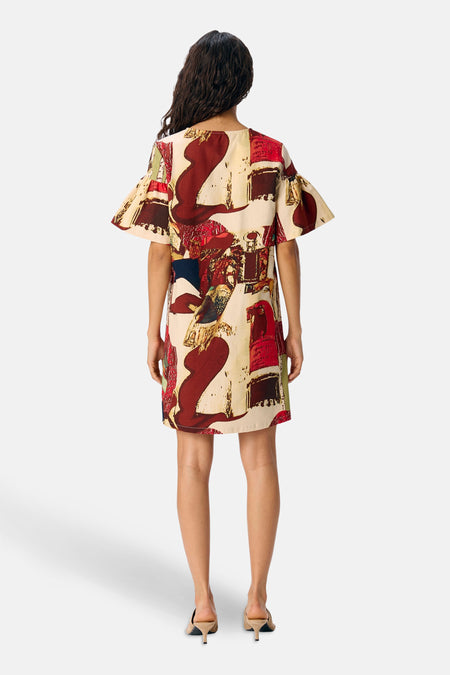 OBJMARY RE 2/4 O-NECK SHORT DRESS 140