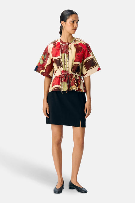 OBJMARY 2/4 RE O-NECK TOP 140