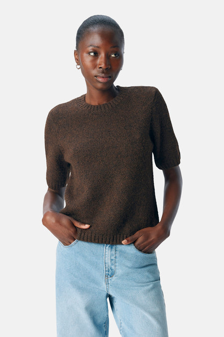 OBJSAGGIA LO S/S KNIT PULLOVER DIV
