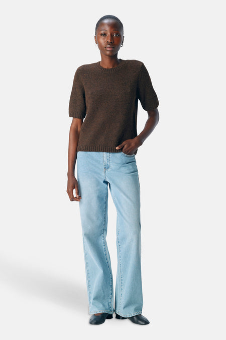OBJSAGGIA LO S/S KNIT PULLOVER DIV