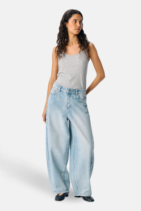 OBJMOJI ELSA MW SUPER BARREL JEANS 140