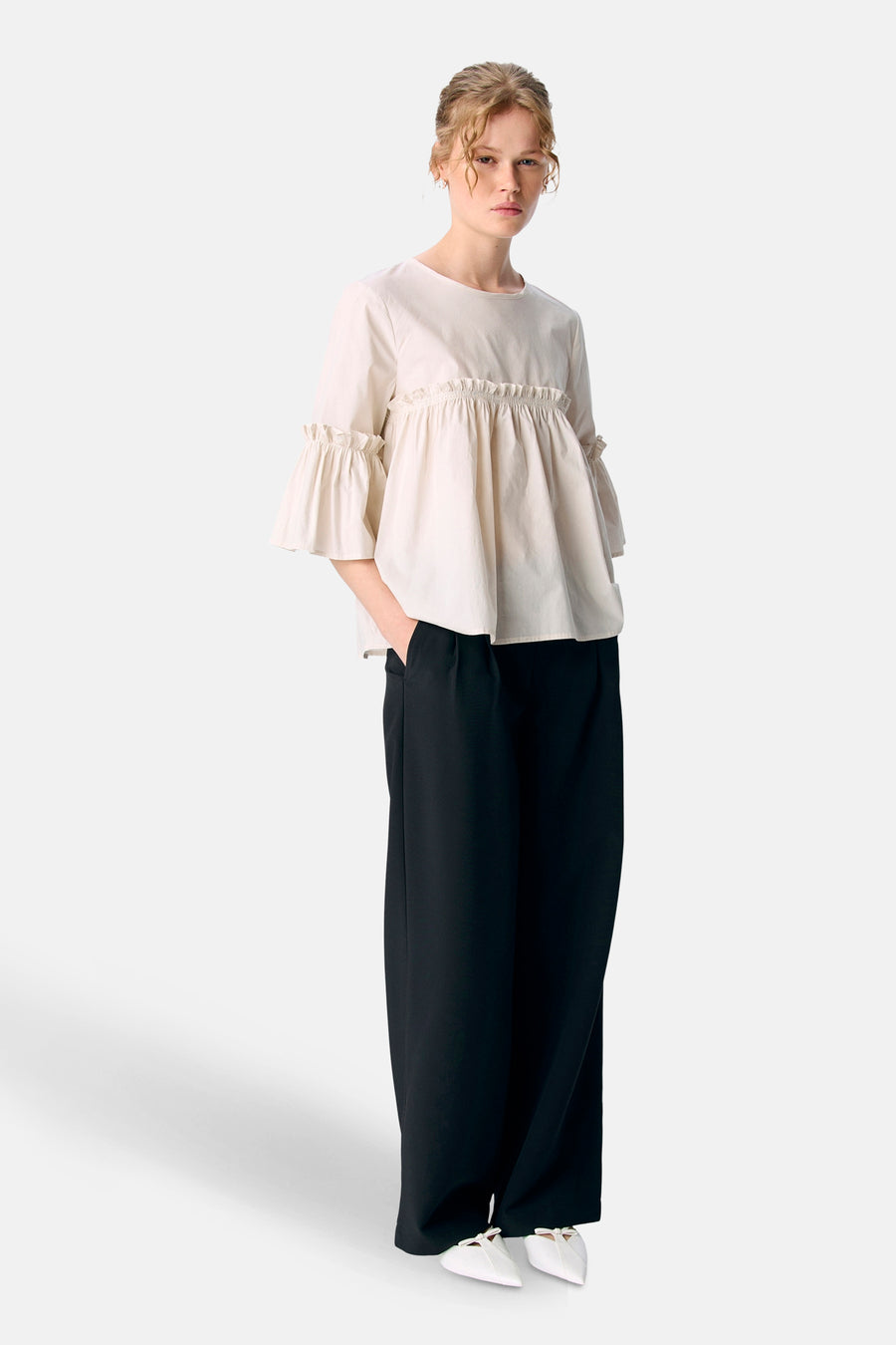 OBJIRA HOPE 3/4 RE O-NECK TOP 141