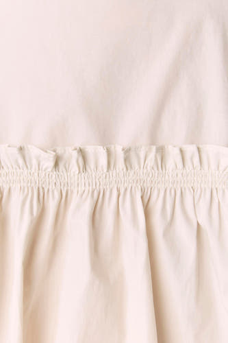 Blouse écru d'OBJECT avec détail de plis et bande élastique.
