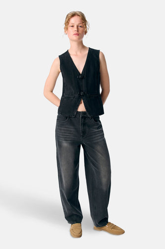 Gilet - black denim