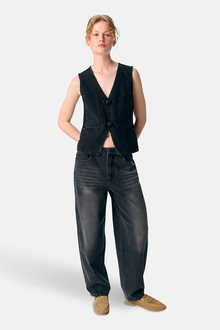 Gilet - black denim