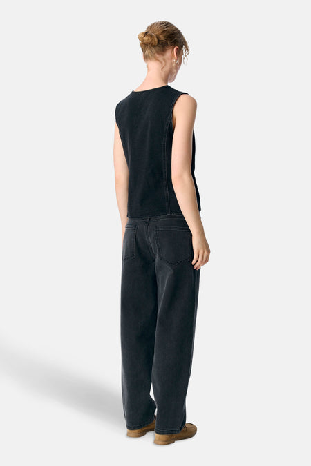Gilet - black denim