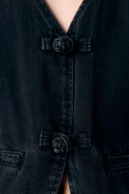 Gilet - black denim