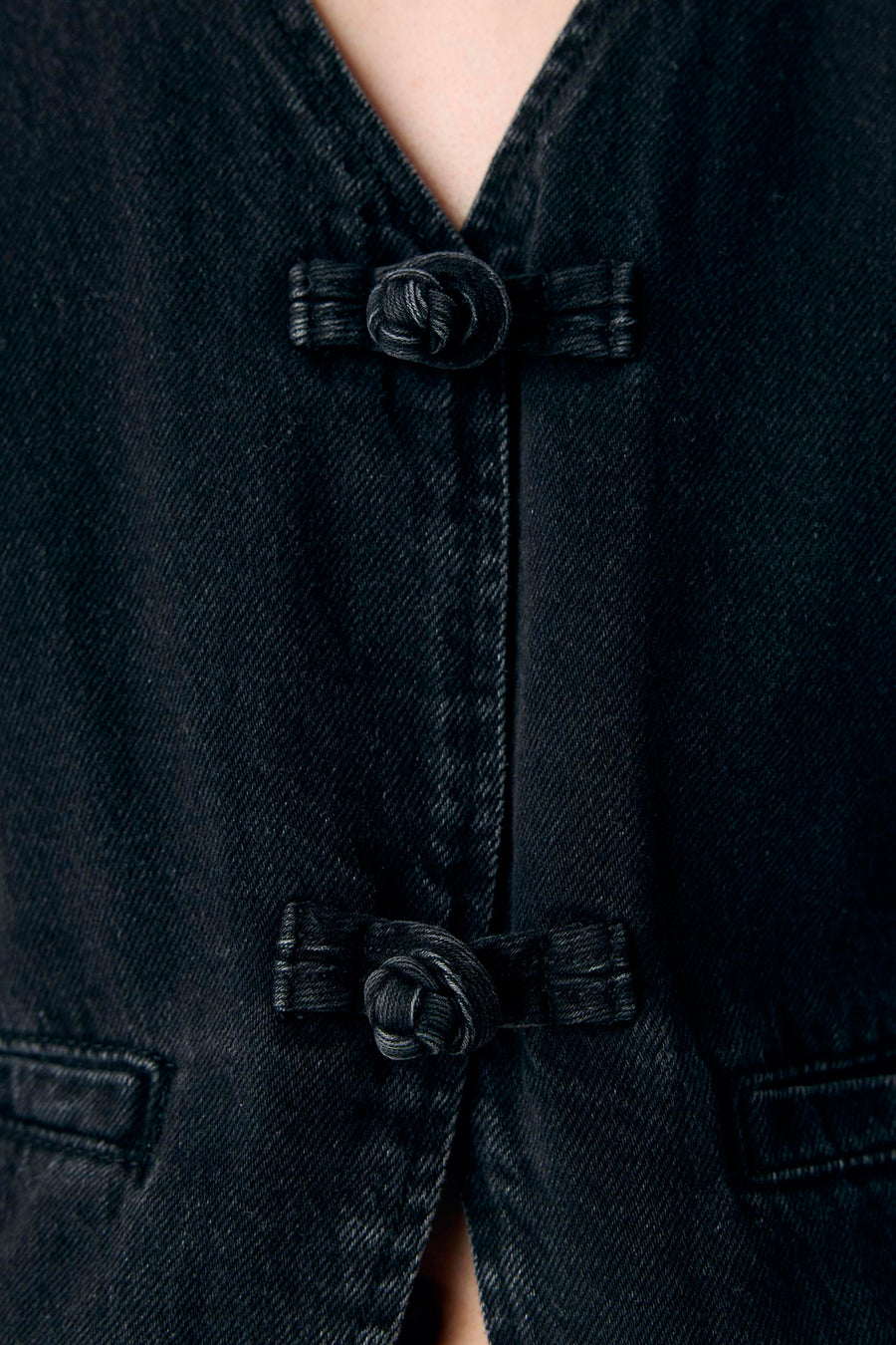 Gilet - black denim - OBJECT