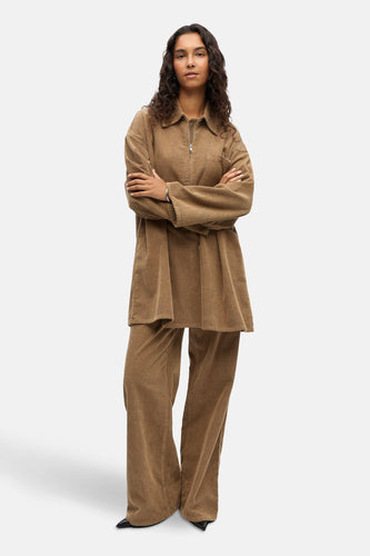 Kleedje met lange mouwen - beige - OBJECT