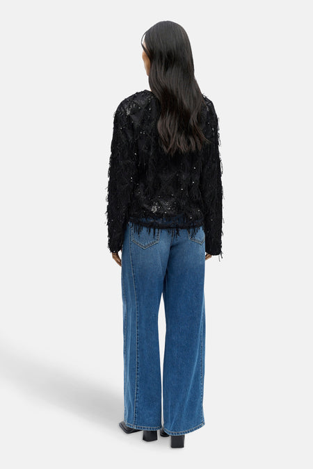 Blouse met lange mouwen - zwart