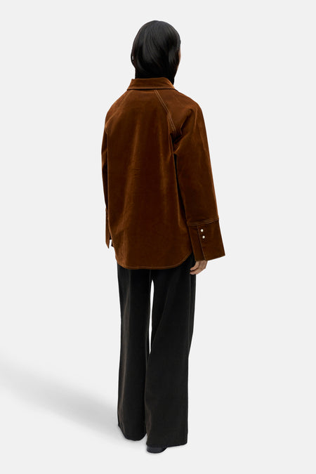 Hemd met lange mouwen - bruin