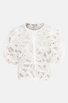 Blouse met korte mouwen - wit