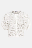 Blouse met korte mouwen - wit