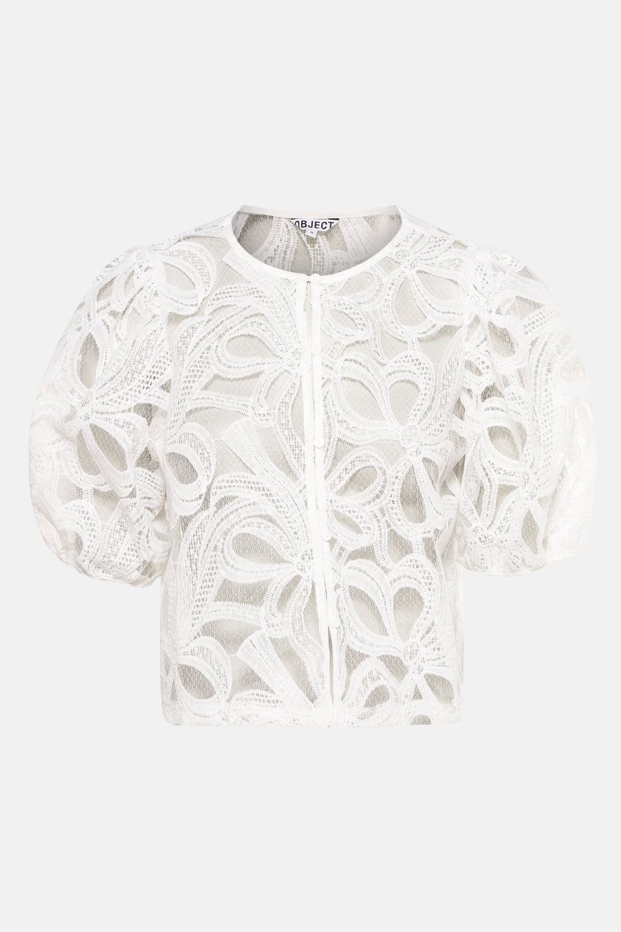 Blouse met korte mouwen - wit