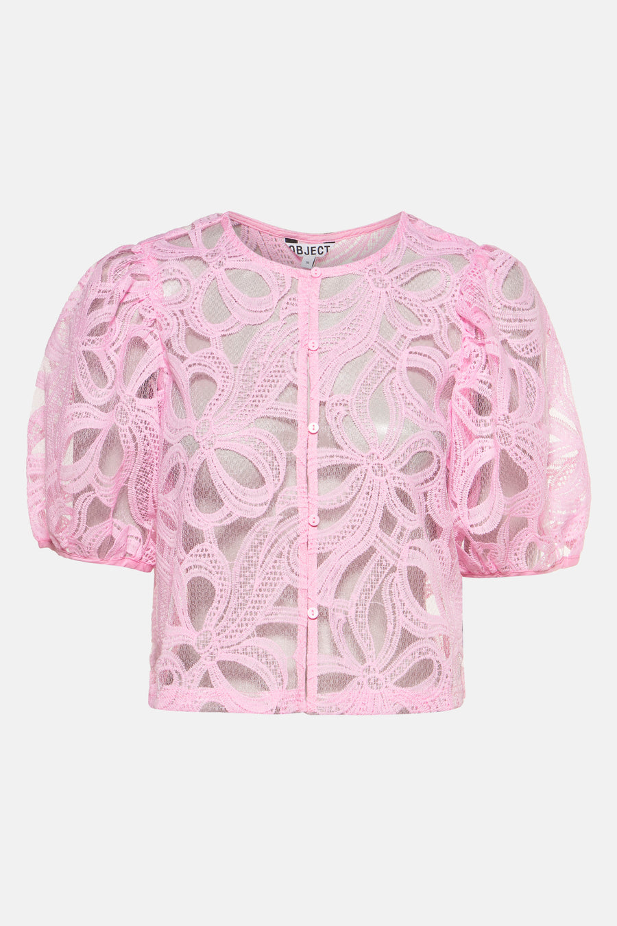 Blouse met korte mouwen - roze
