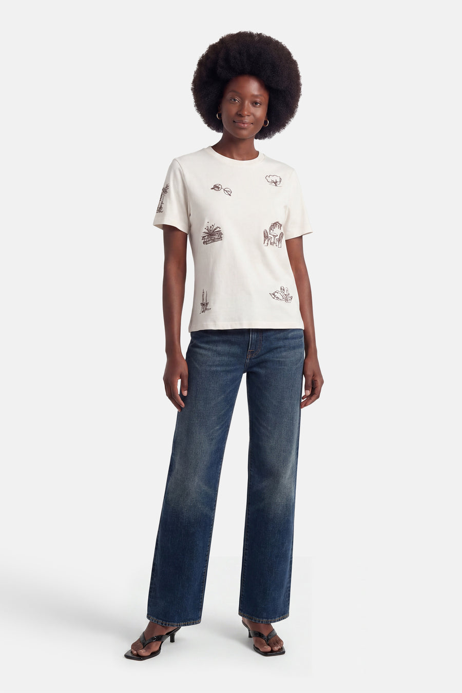T-shirt met korte mouwen - wit