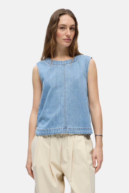 Blouse - light blue denim