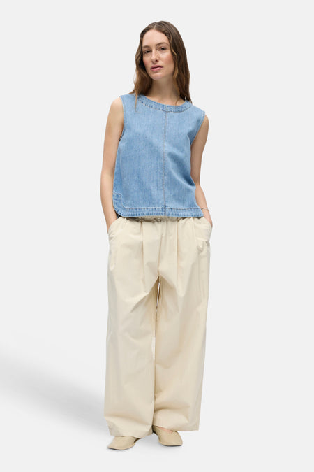 Blouse - light blue denim