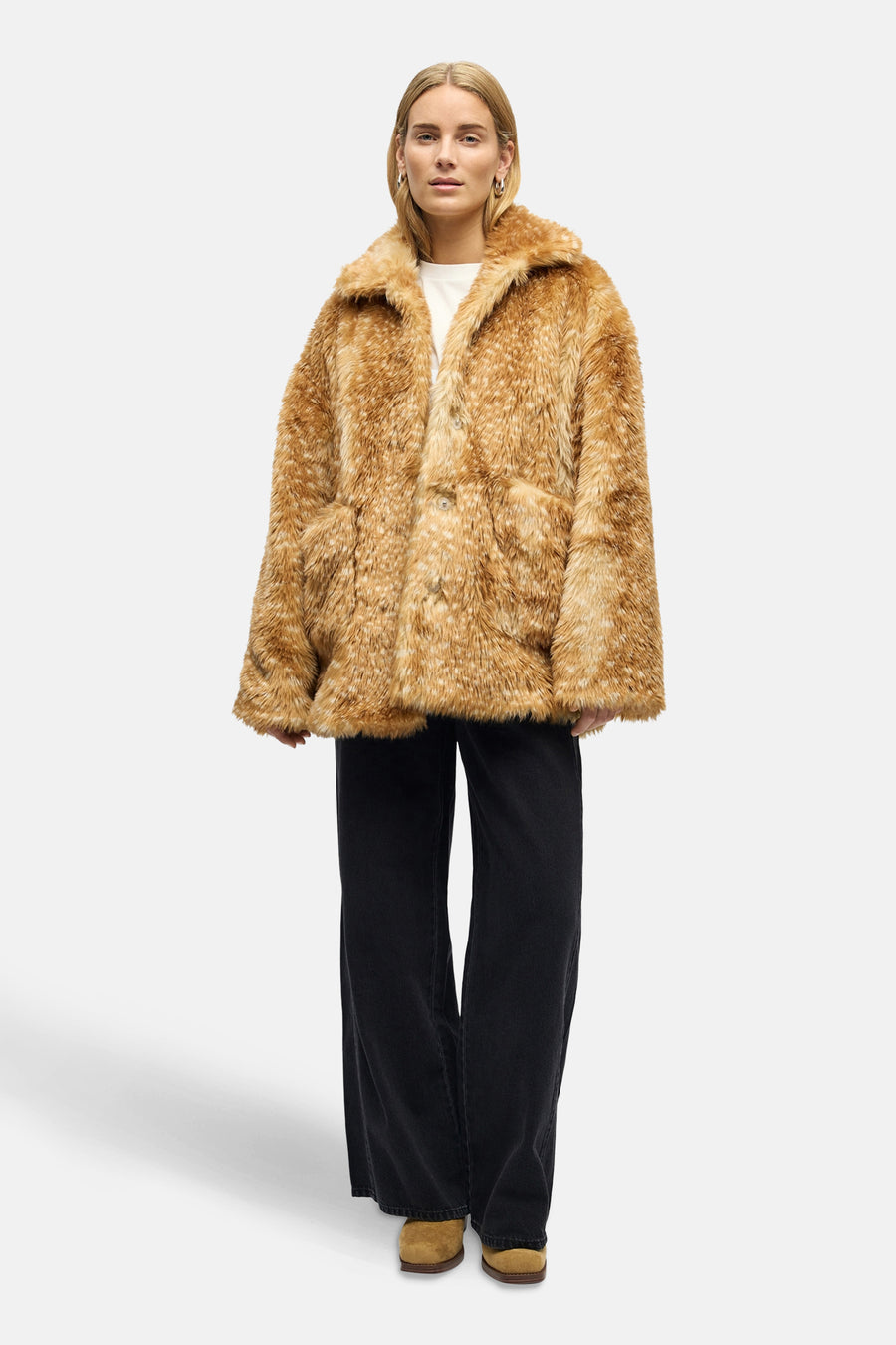 Korte jas bruin - OBJECT - OBJECT