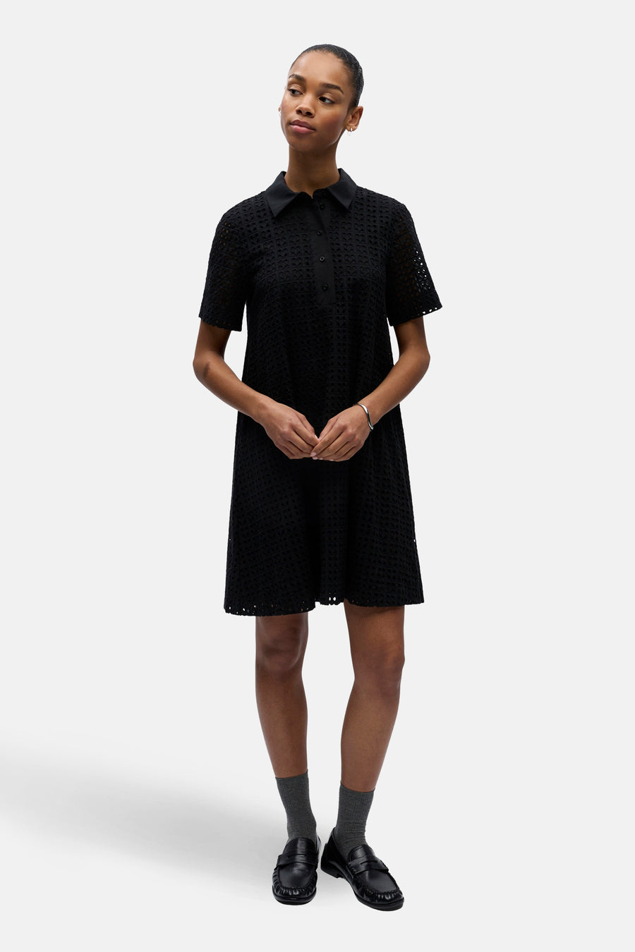 Kleedje met korte mouwen - zwart