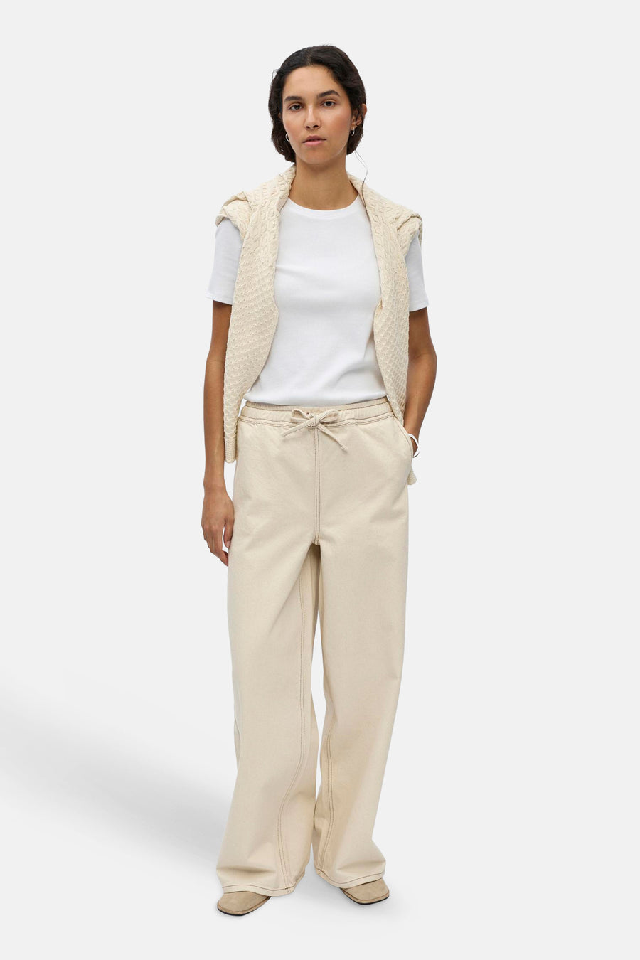 Colored jeans beige - OBJECT