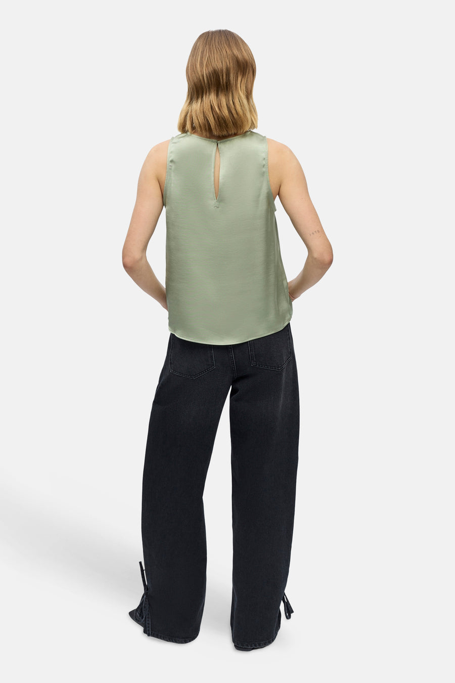 Blouse (zonder mouwen) groen - OBJECT
