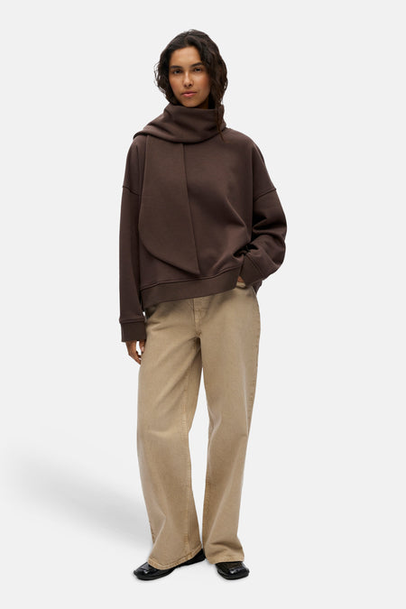 Sweater O hals - bruin
