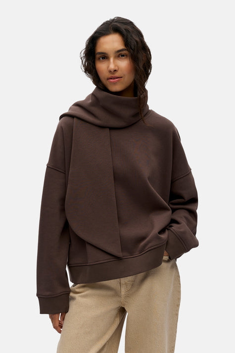 Sweat col O - Seal Brown