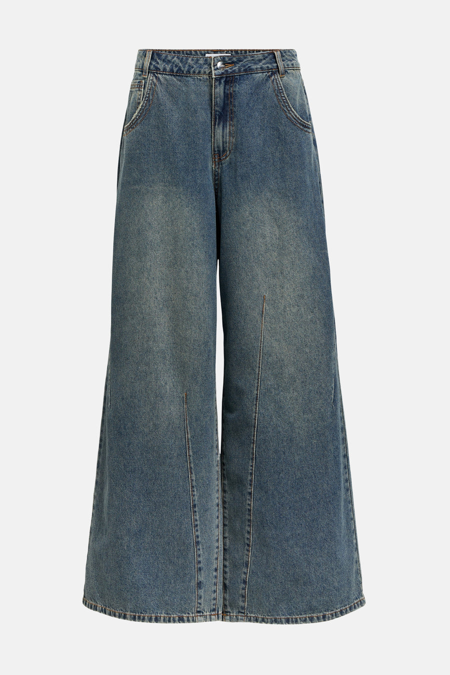 Jeans wide mid blue denim - OBJECT