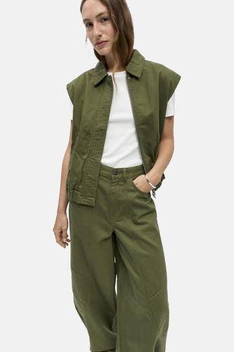Colored jeans - Bronze Green