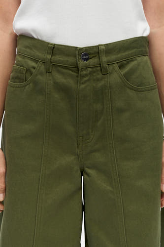 Colored jeans - Bronze Green