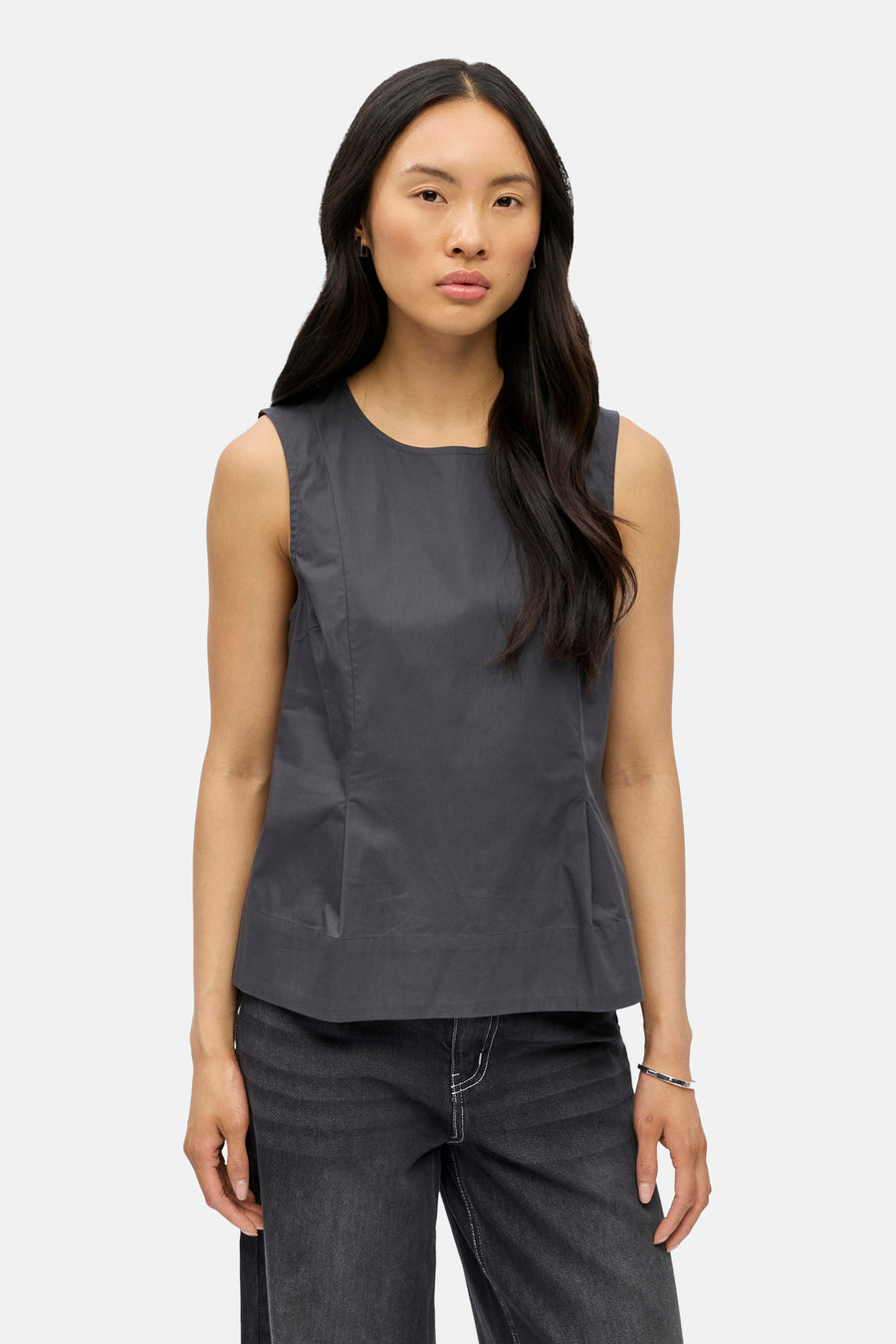 Blouse (zonder mouwen) grijs - OBJECT