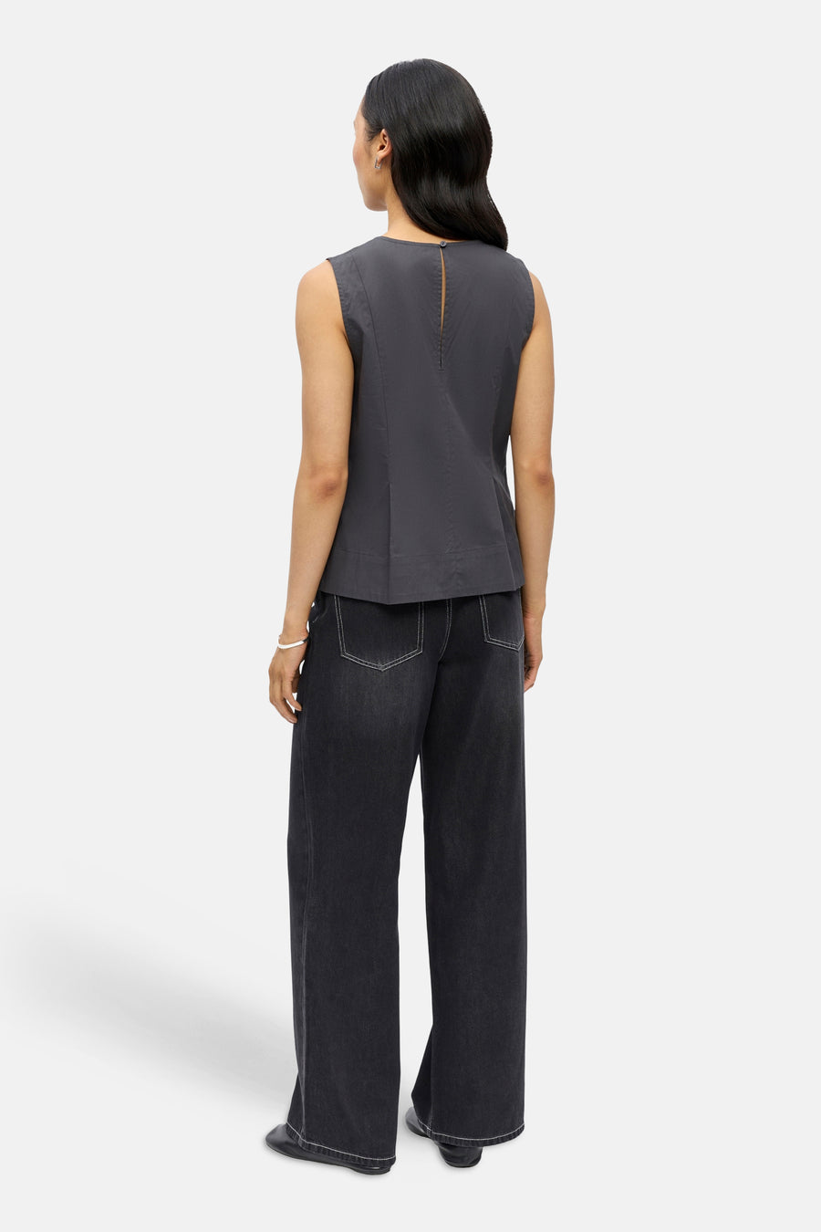 Blouse (zonder mouwen) grijs - OBJECT