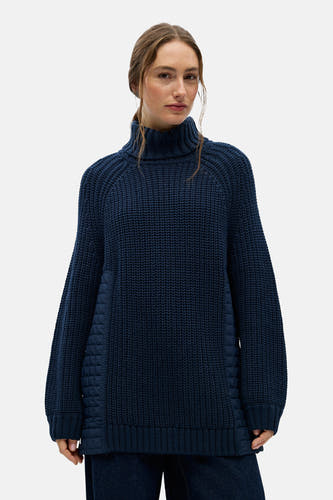 Pull col O bleu - OBJECT