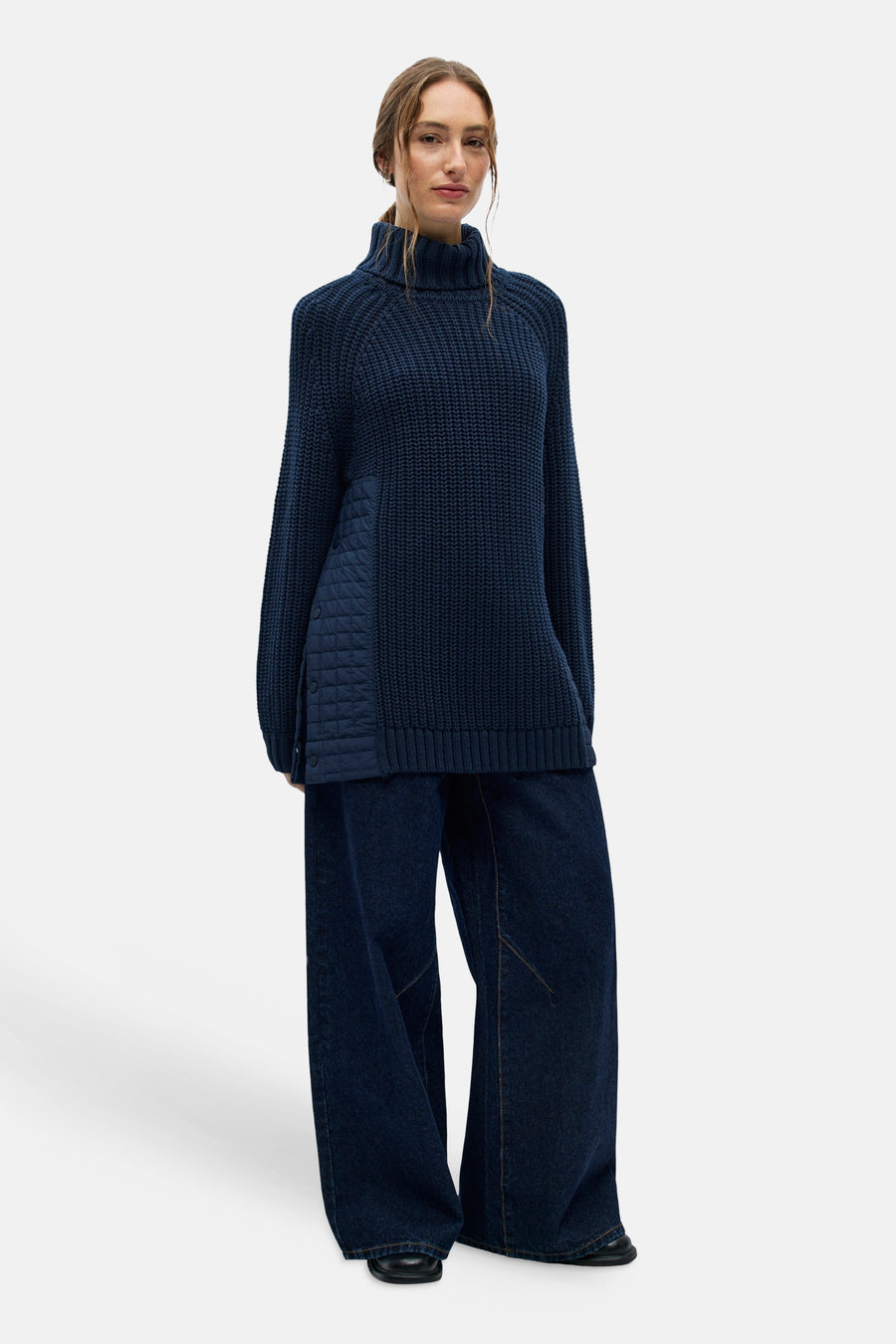 Pull col O bleu - OBJECT