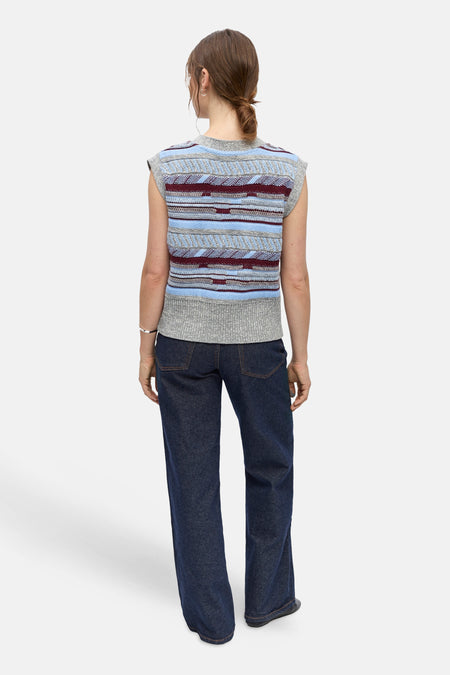 Dames tops pull zonder mouw multicolore - OBJECT