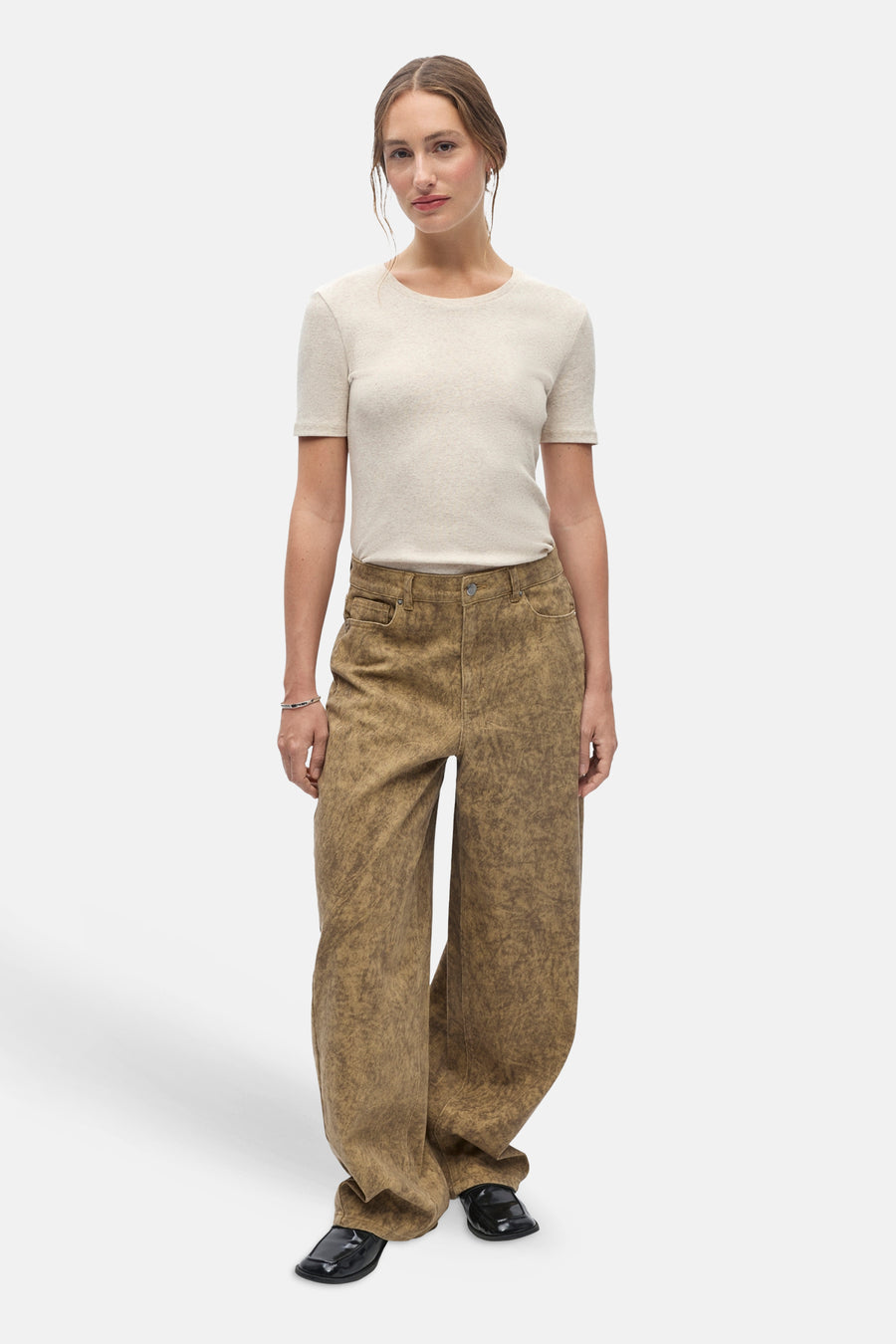Pantalons 5 poches beige - OBJECT